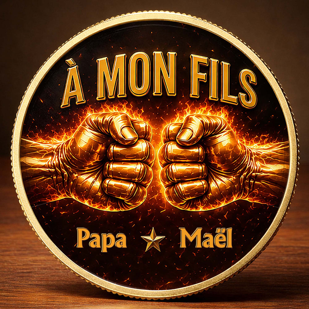 Personalized Commemorative Coin Custom Name Gift for Son Commemorative Coin GradoCreations