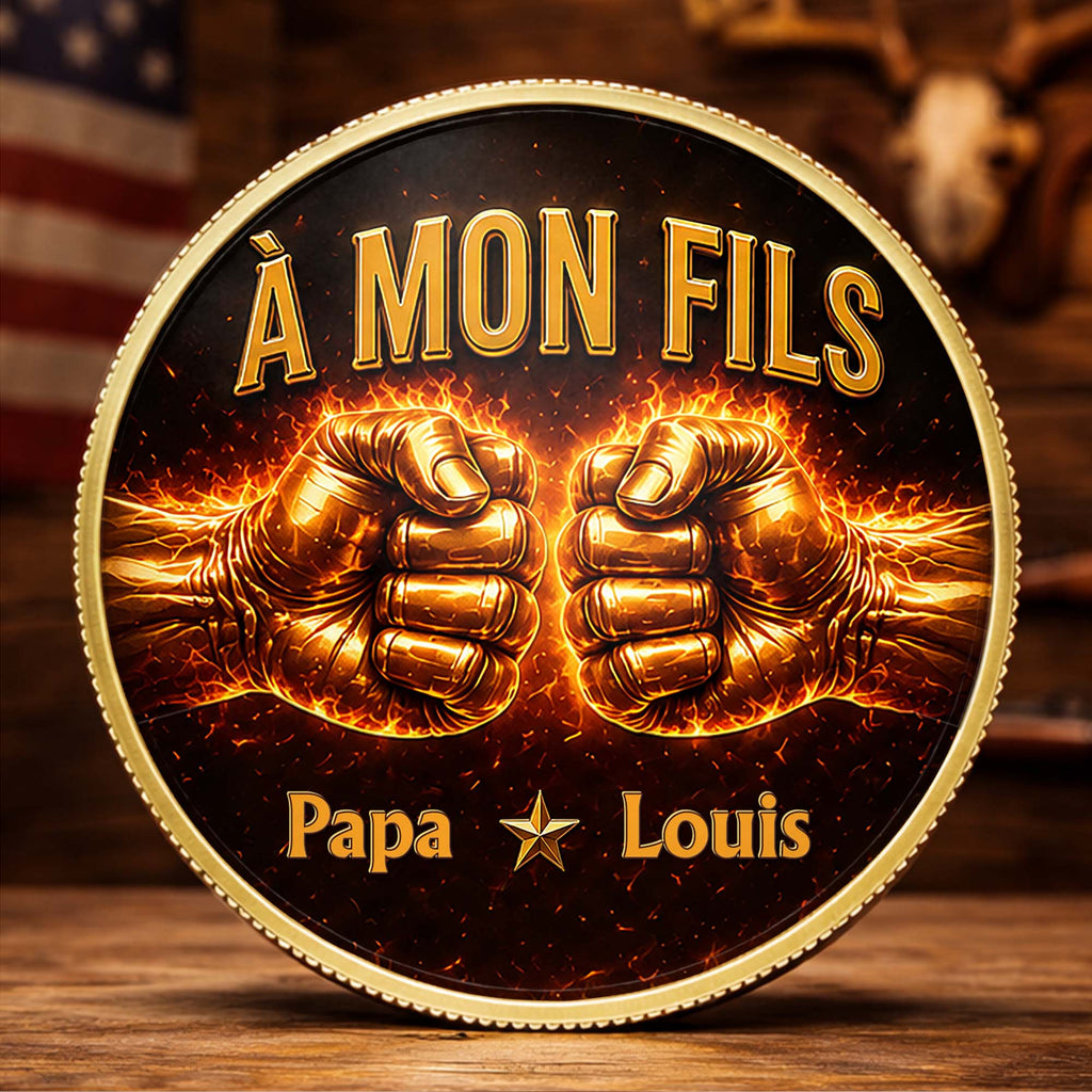 Personalized Commemorative Coin Custom Name Gift for Son Commemorative Coin GradoCreations