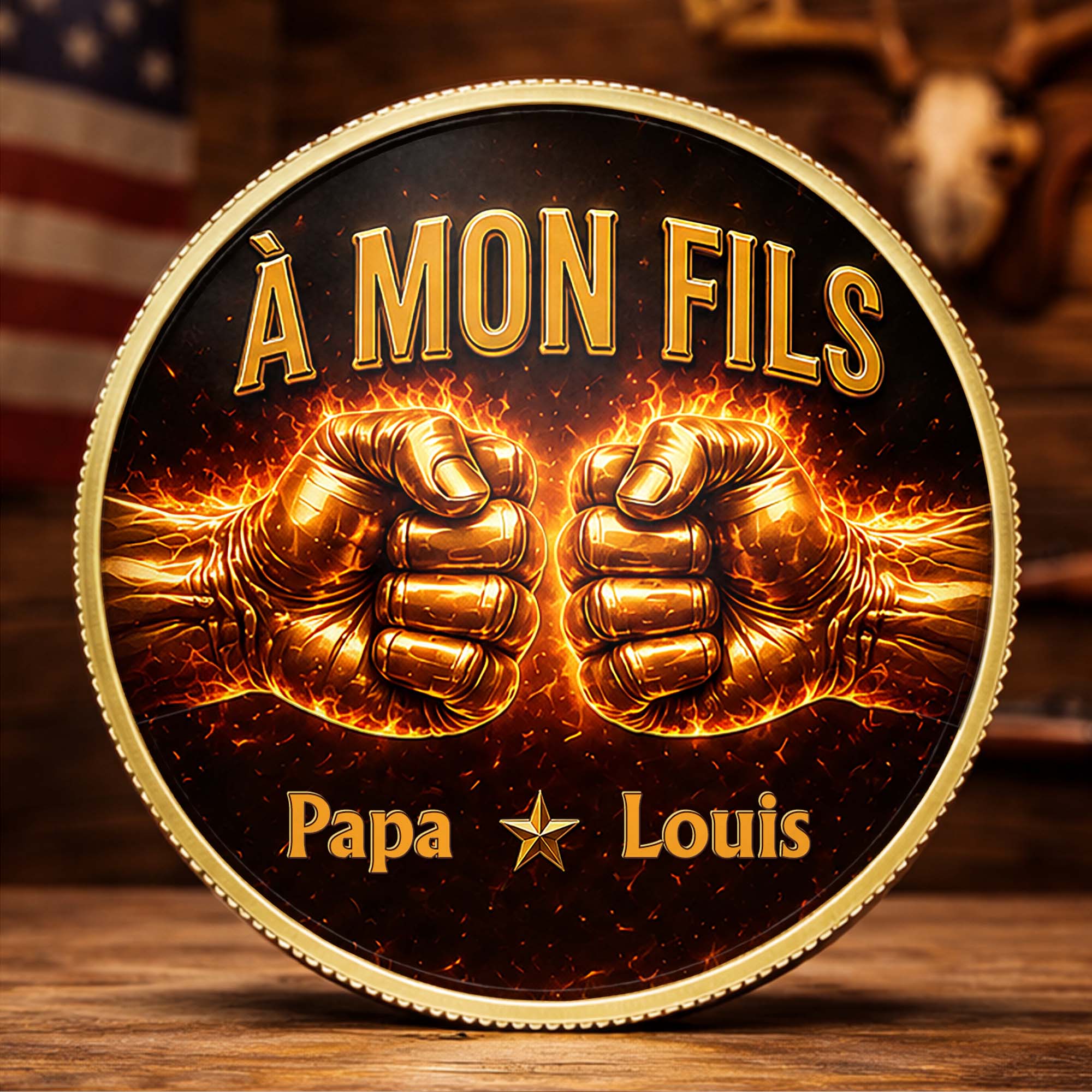 Personalized Commemorative Coin Custom Name Gift for Son Commemorative Coin GradoCreations