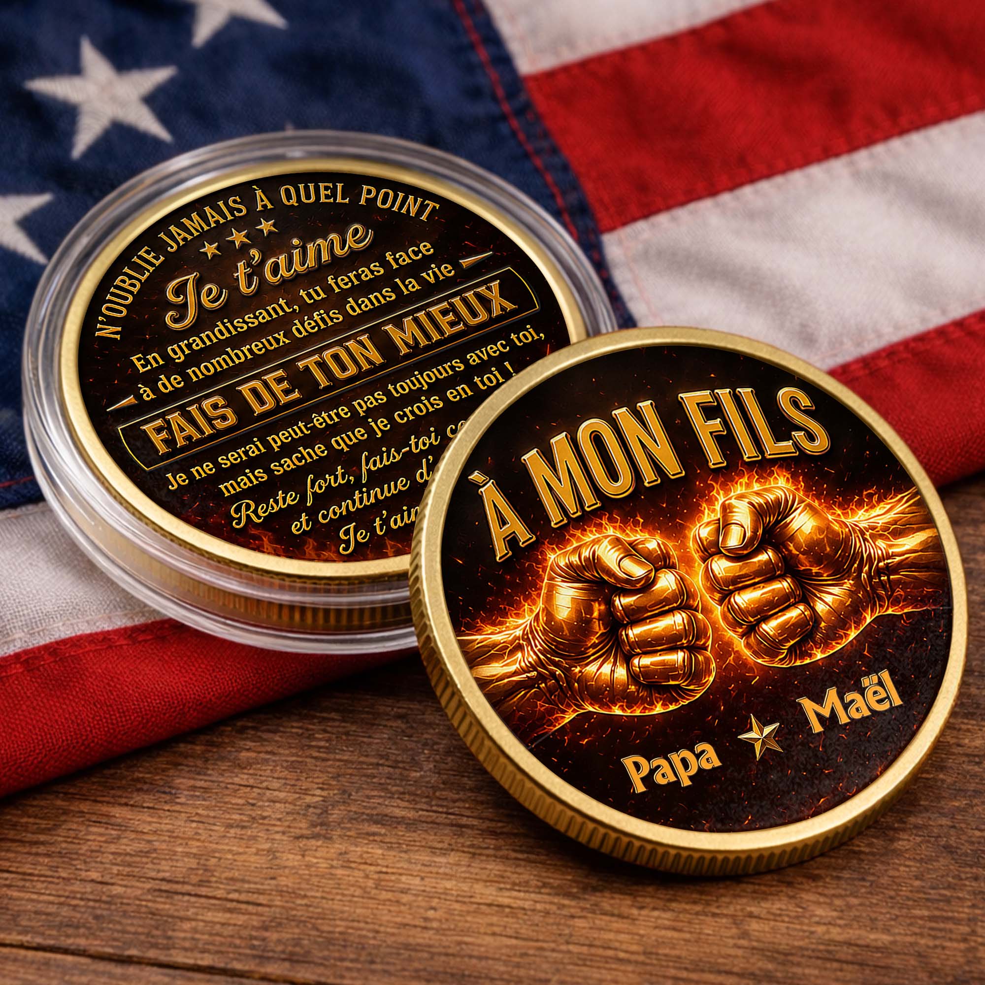 Personalized Commemorative Coin Custom Name Gift for Son Commemorative Coin GradoCreations