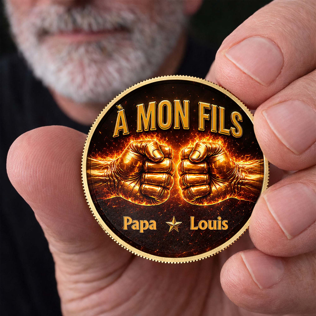 Personalized Commemorative Coin Custom Name Gift for Son Commemorative Coin GradoCreations