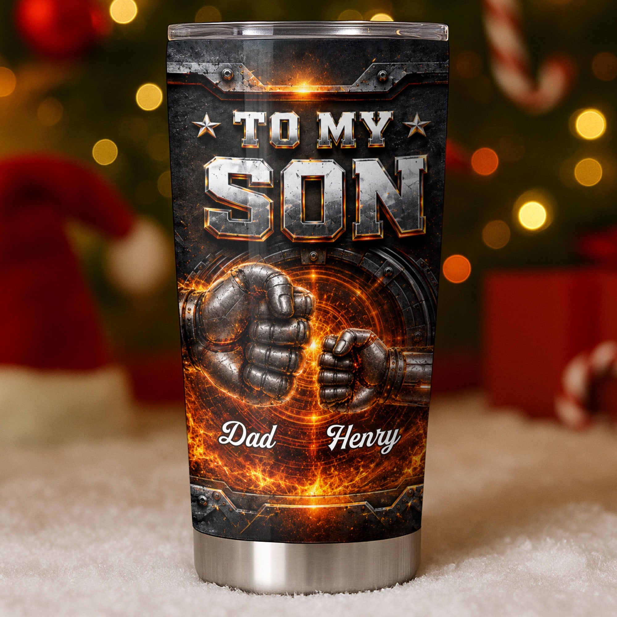 Personalized 20oz Stainless Steel Tumbler for Son Love Note Gift 20oz Tumbler GradoCreations