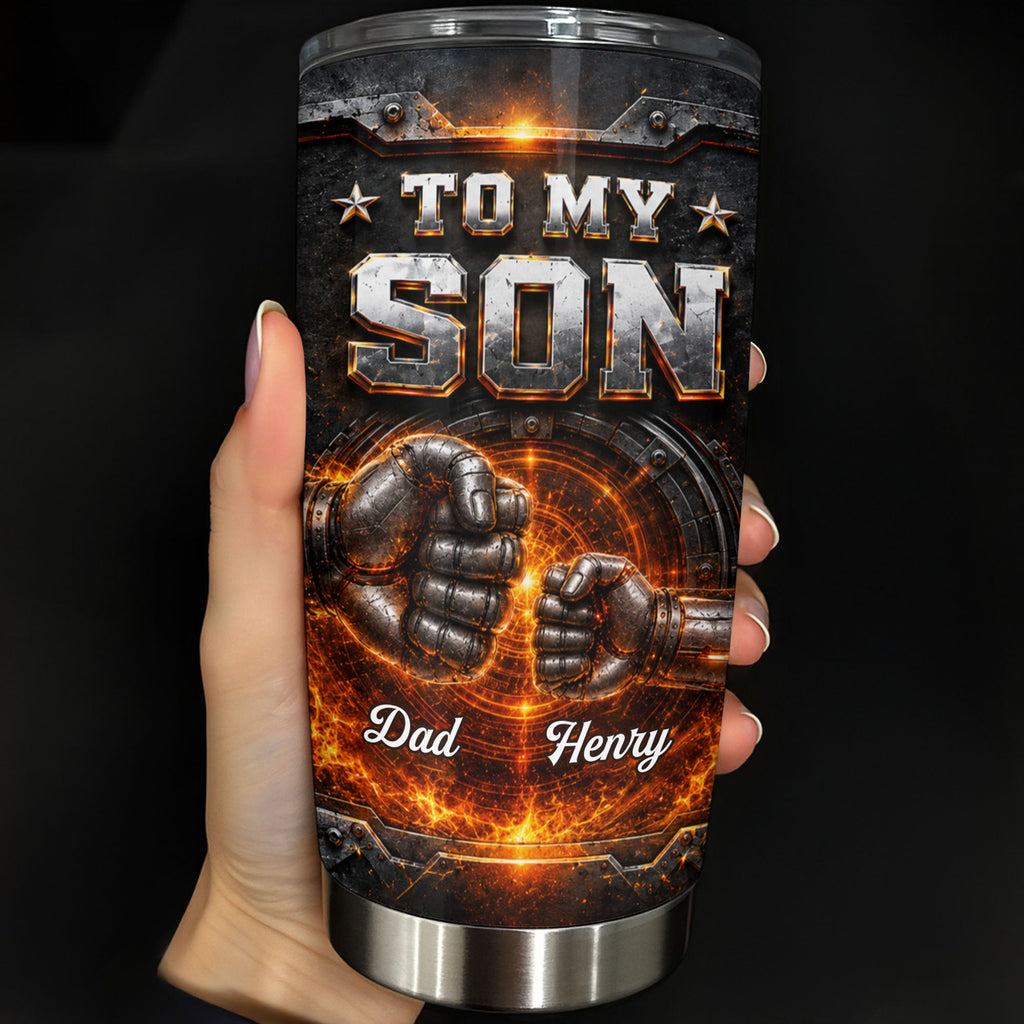Personalized 20oz Stainless Steel Tumbler for Son Love Note Gift 20oz Tumbler GradoCreations