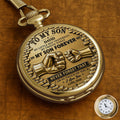 Personalized Gold Pocket Watch Custom Name Gift for Son Pocket Watch GradoCreations