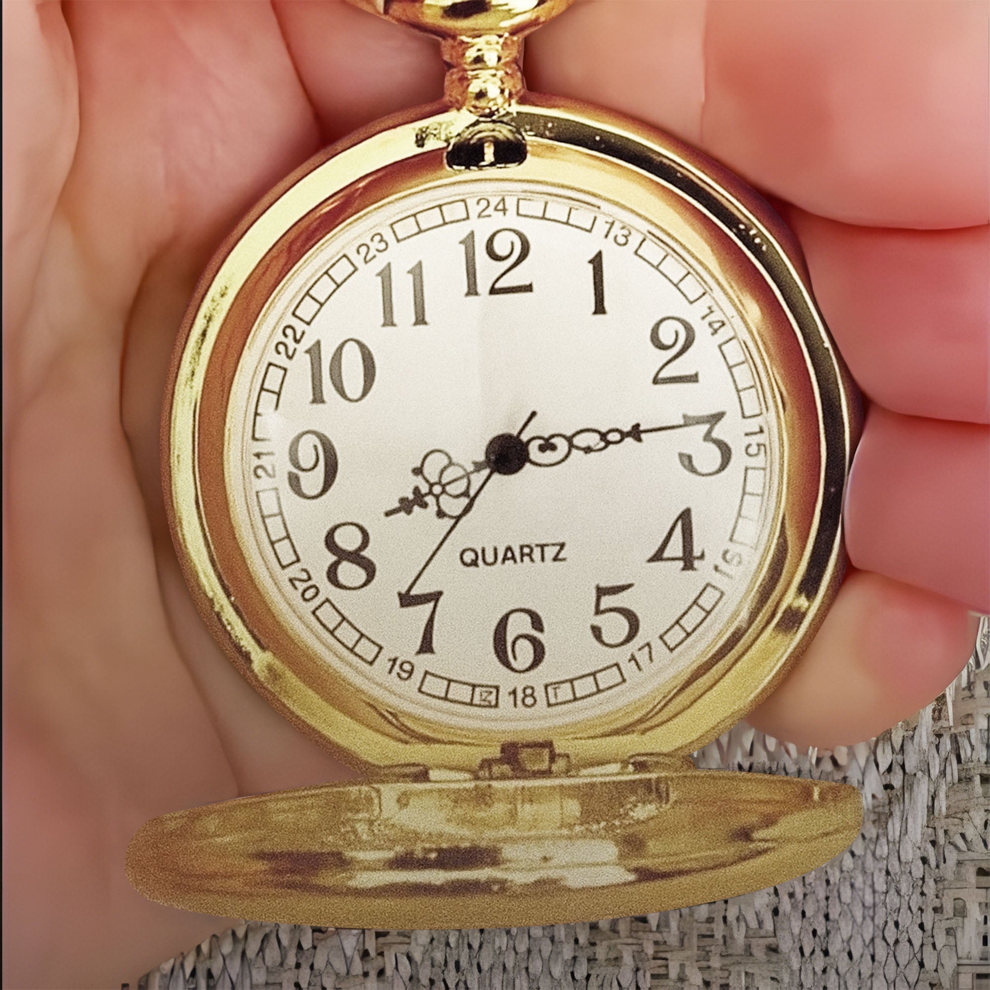 Personalized Gold Pocket Watch Custom Name Gift for Son Pocket Watch GradoCreations