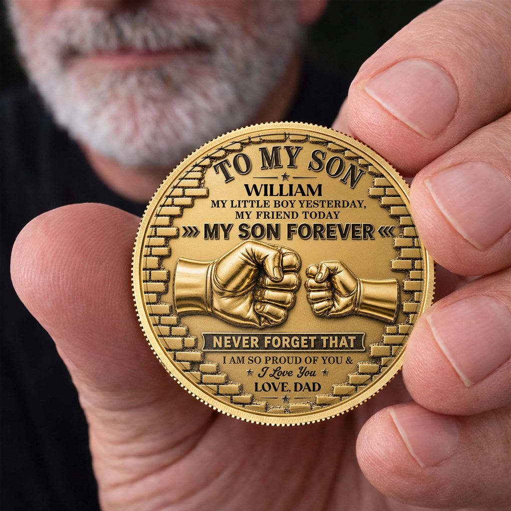 Personalized Commemorative Coin for Son Custom Photo Gift Commemorative Coin GradoCreations