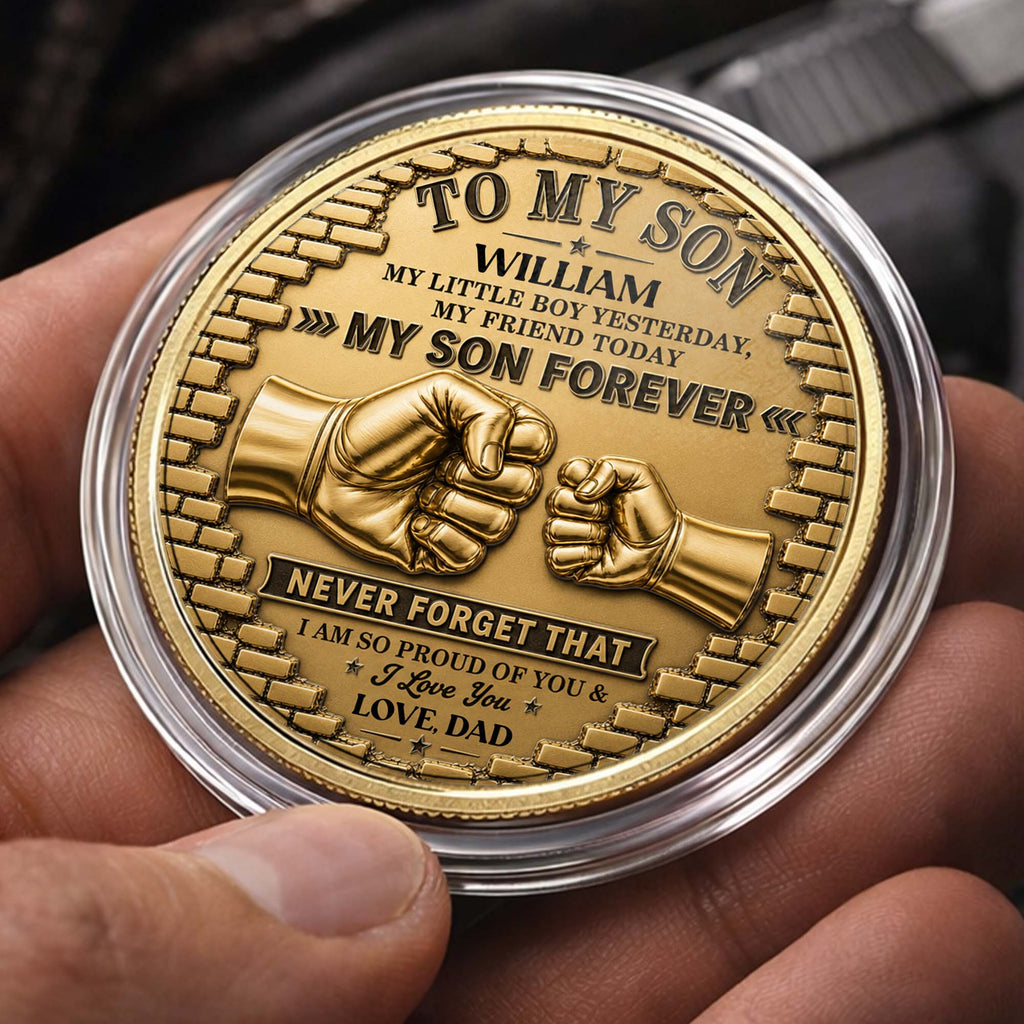 Personalized Commemorative Coin for Son Custom Photo Gift Commemorative Coin GradoCreations