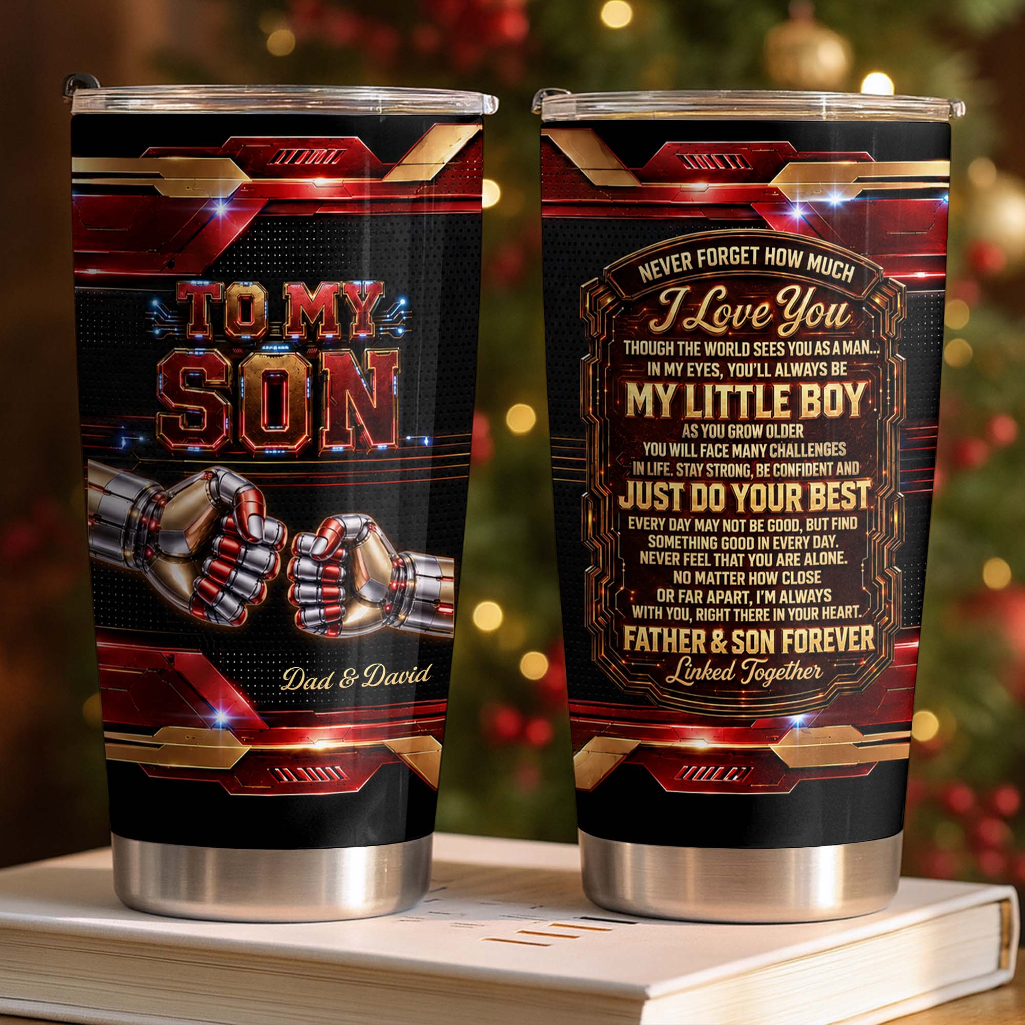 Personalized 20oz Stainless Steel Tumbler Gift for Son 20oz Tumbler GradoCreations