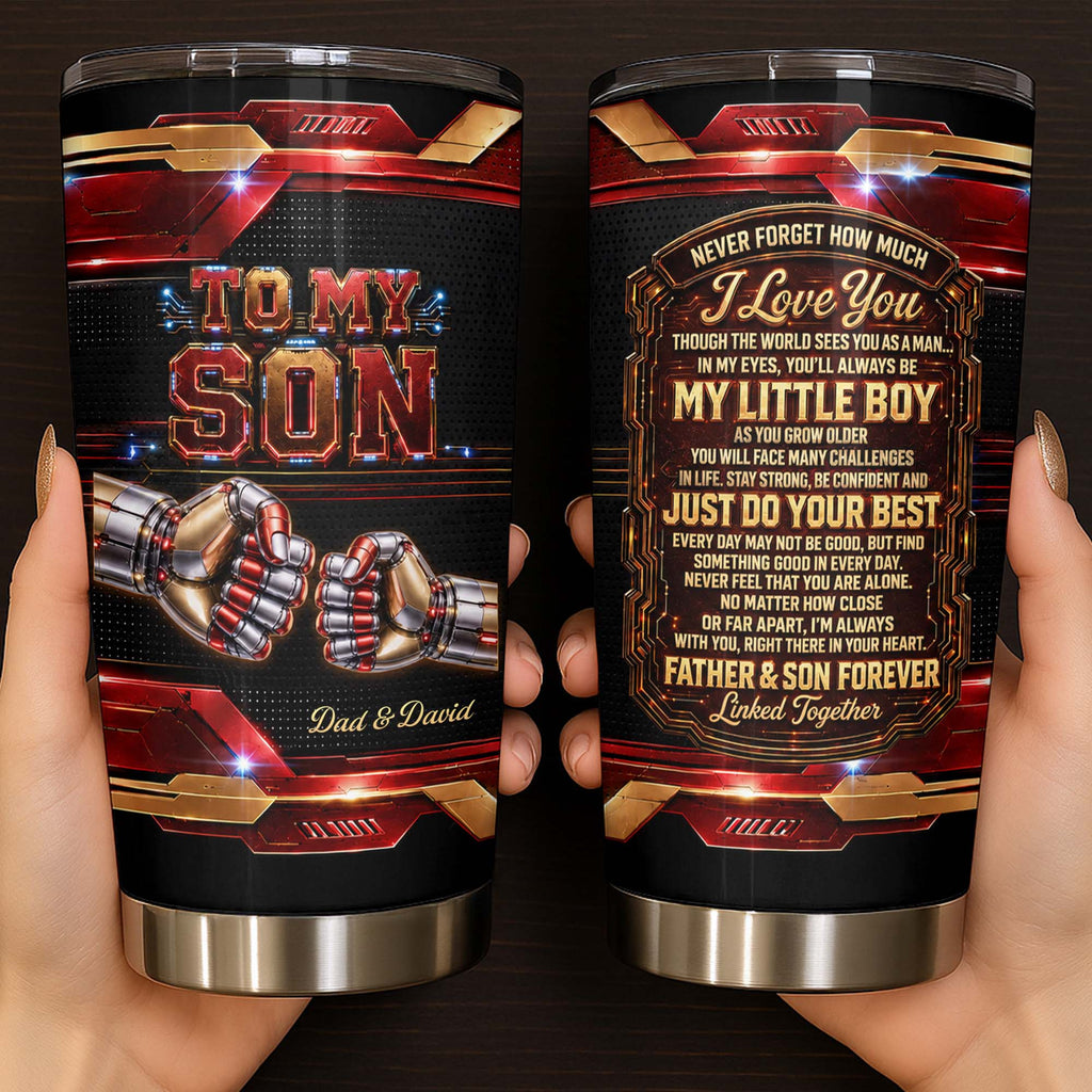 Personalized 20oz Stainless Steel Tumbler Gift for Son 20oz Tumbler GradoCreations
