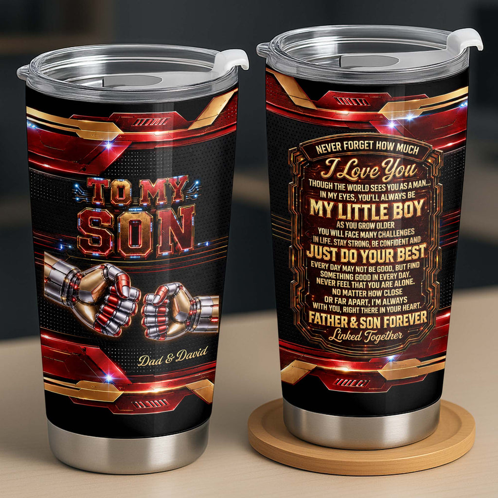 Personalized 20oz Stainless Steel Tumbler Gift for Son 20oz Tumbler GradoCreations