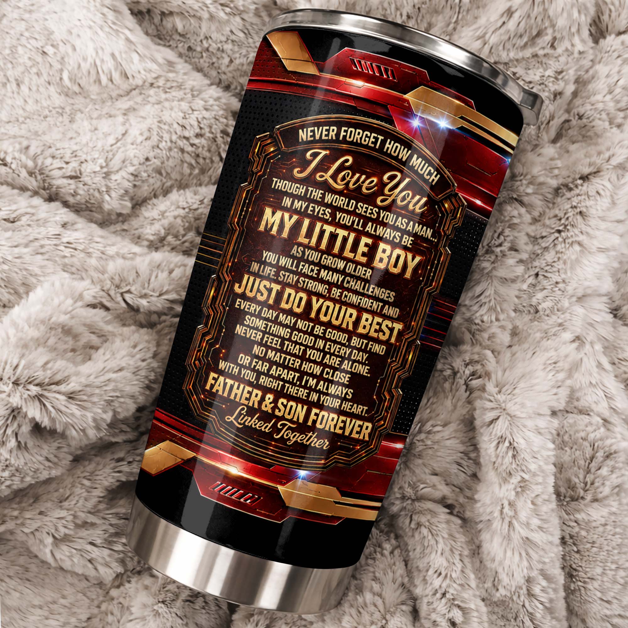 Personalized 20oz Stainless Steel Tumbler Gift for Son 20oz Tumbler GradoCreations
