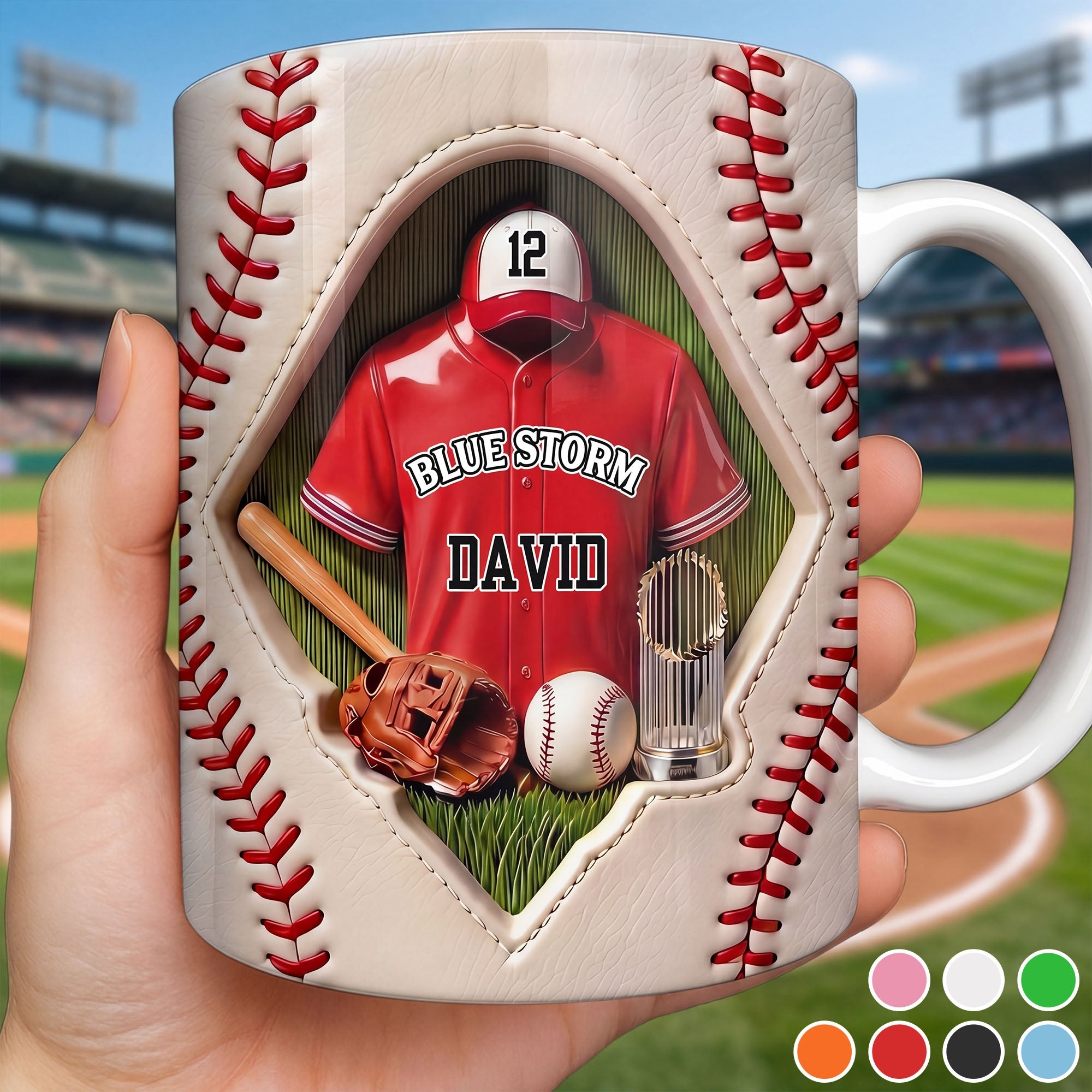 Personalized 3D Depth Effect Mug Custom Name Coffee Gift for Dad Edge-to-edge Mug GradoCreations