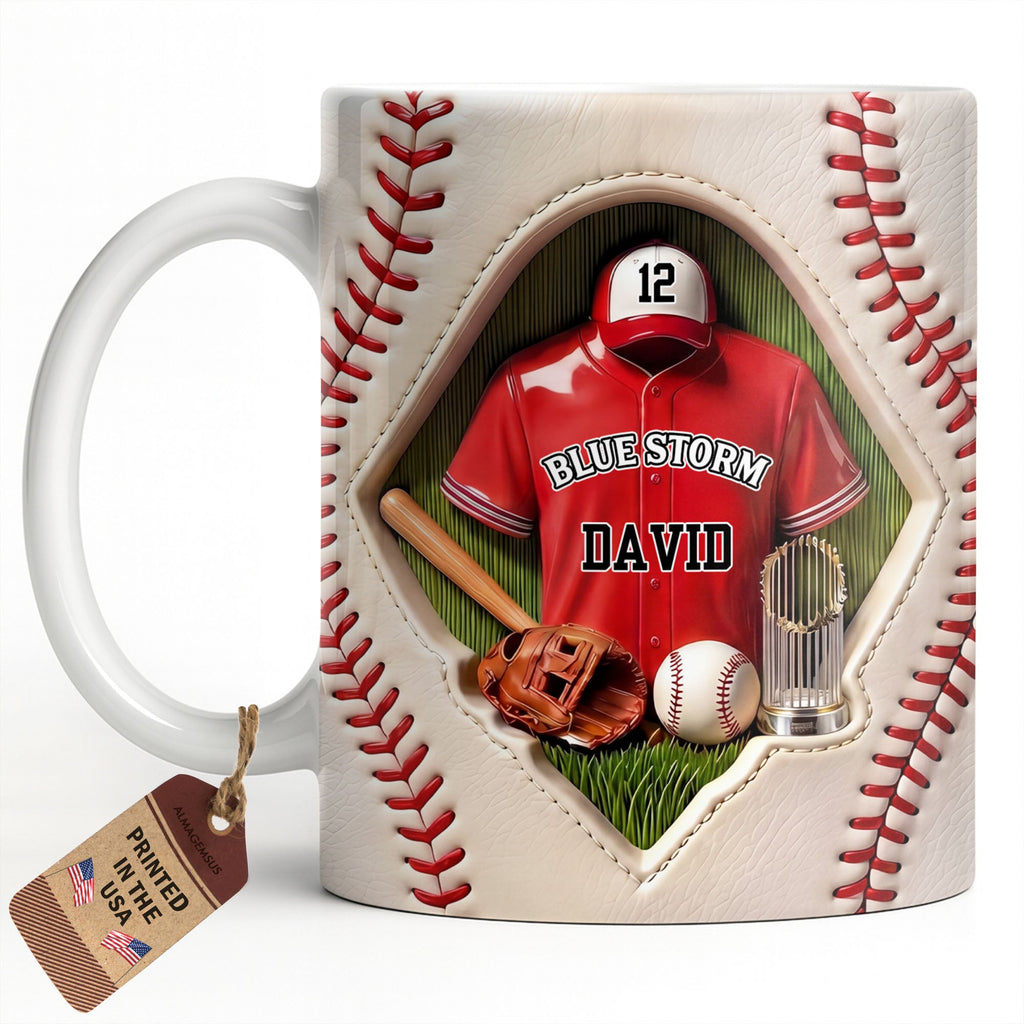 Personalized 3D Depth Effect Mug Custom Name Coffee Gift for Dad Edge-to-edge Mug GradoCreations
