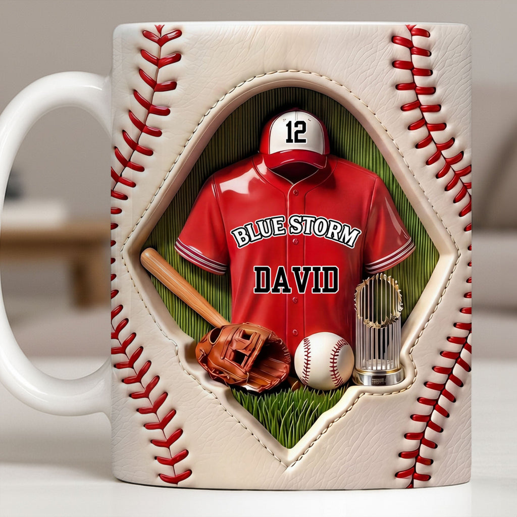 Personalized 3D Depth Effect Mug Custom Name Coffee Gift for Dad Edge-to-edge Mug GradoCreations