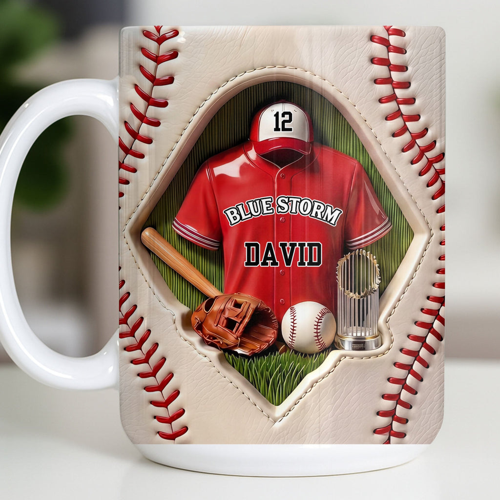 Personalized 3D Depth Effect Mug Custom Name Coffee Gift for Dad Edge-to-edge Mug GradoCreations