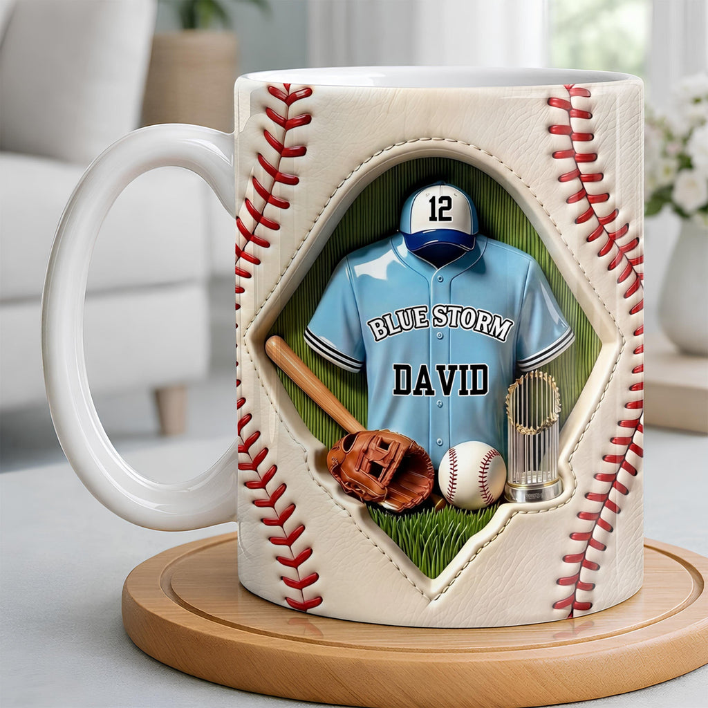 Personalized 3D Depth Effect Mug Custom Name Coffee Gift for Dad Edge-to-edge Mug GradoCreations