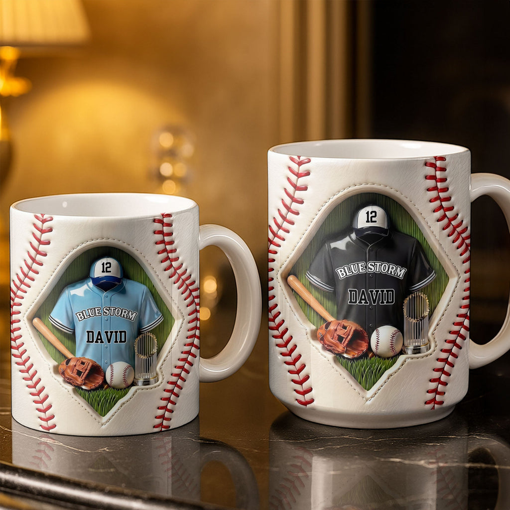 Personalized 3D Depth Effect Mug Custom Name Coffee Gift for Dad Edge-to-edge Mug GradoCreations