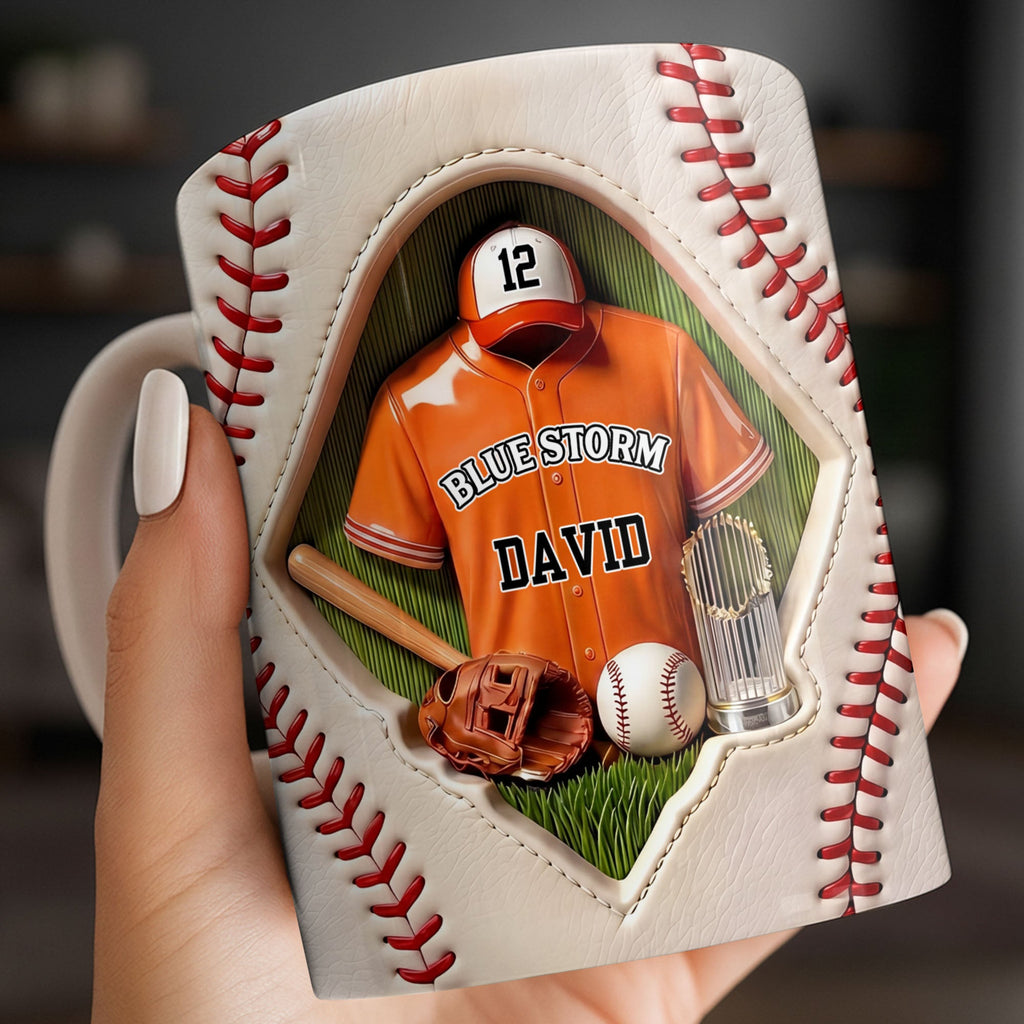 Personalized 3D Depth Effect Mug Custom Name Coffee Gift for Dad Edge-to-edge Mug GradoCreations