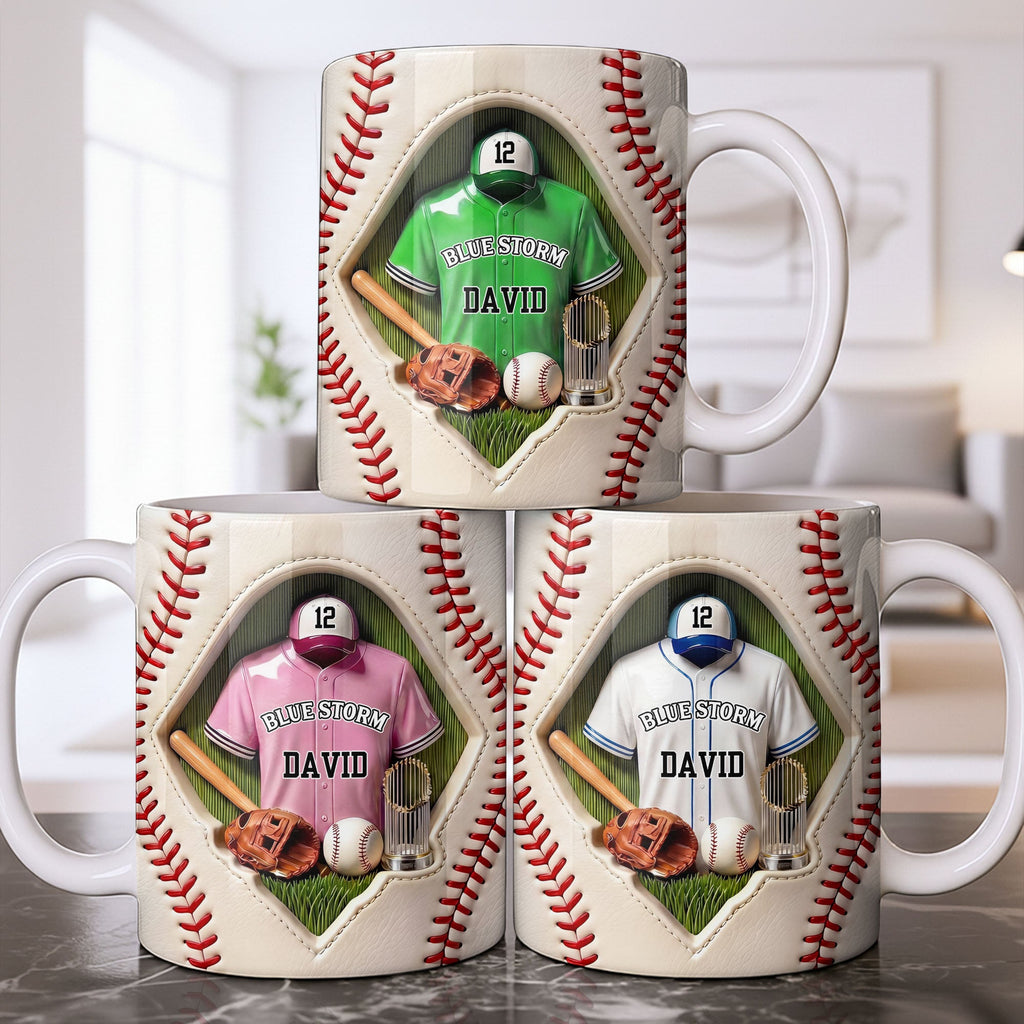 Personalized 3D Depth Effect Mug Custom Name Coffee Gift for Dad Edge-to-edge Mug GradoCreations