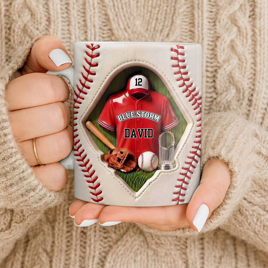 Personalized 3D Depth Effect Mug Custom Name Coffee Gift for Dad Edge-to-edge Mug GradoCreations