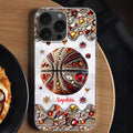 Personalized Clear Basketball Phone Case Custom Name Gift Clear Phone Case GradoCreations