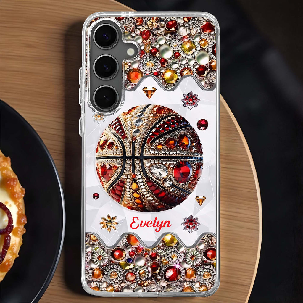 Personalized Clear Basketball Phone Case Custom Name Gift Clear Phone Case GradoCreations