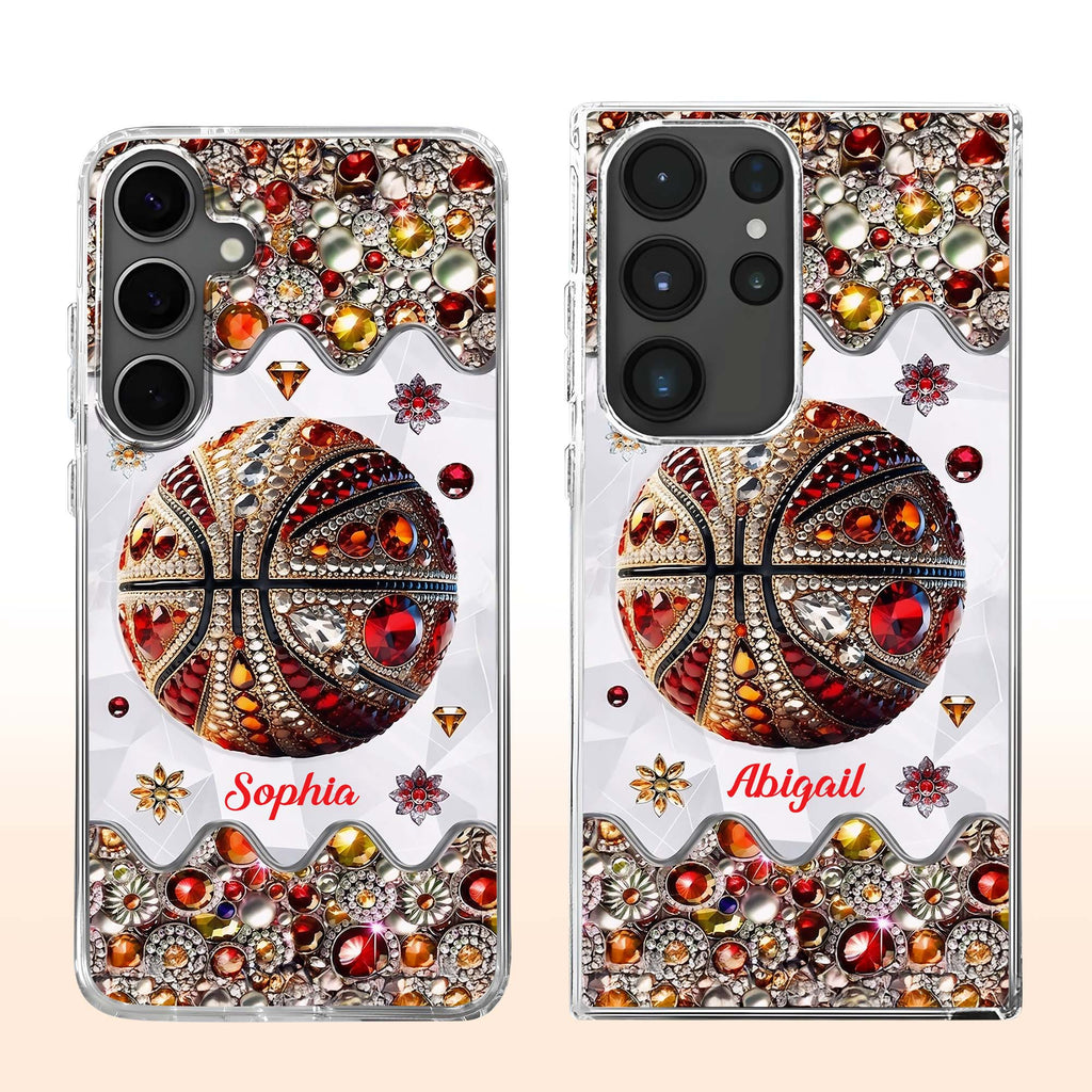 Personalized Clear Basketball Phone Case Custom Name Gift Clear Phone Case GradoCreations