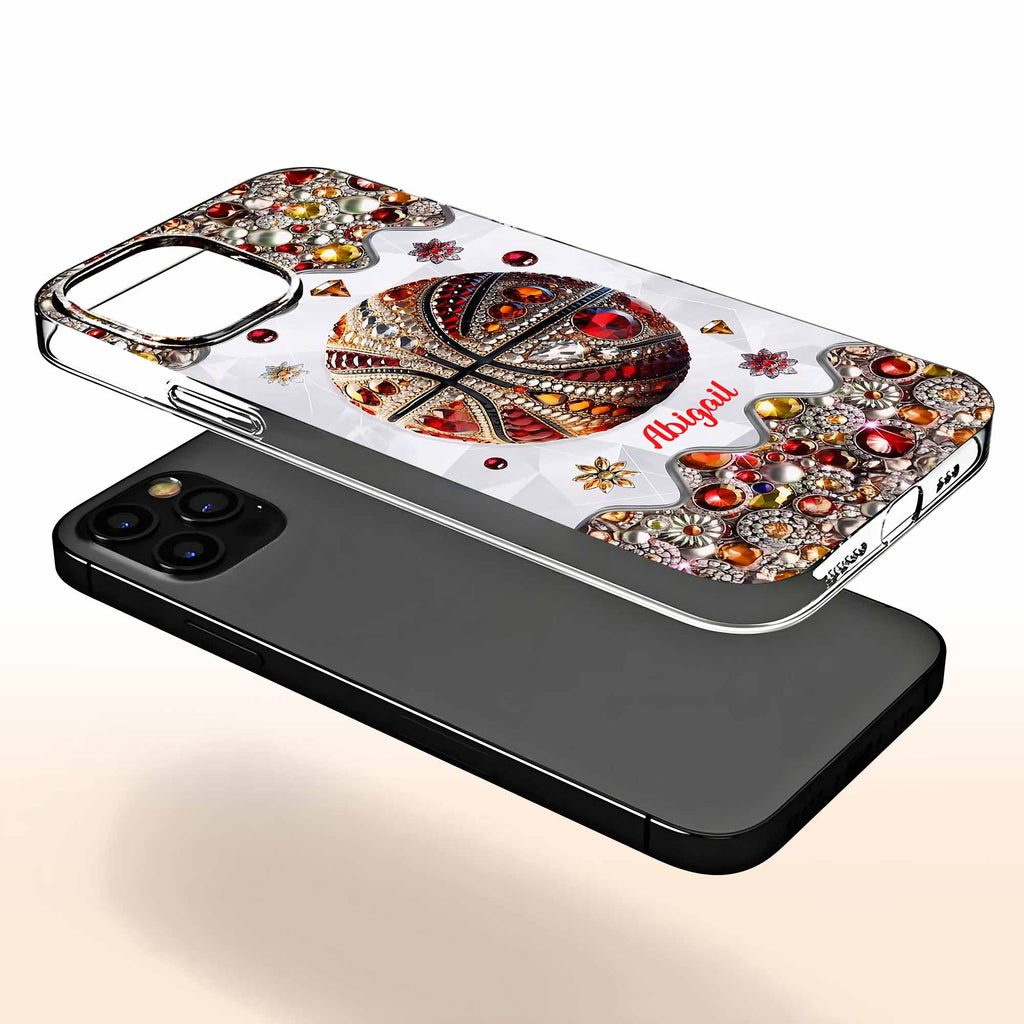 Personalized Clear Basketball Phone Case Custom Name Gift Clear Phone Case GradoCreations
