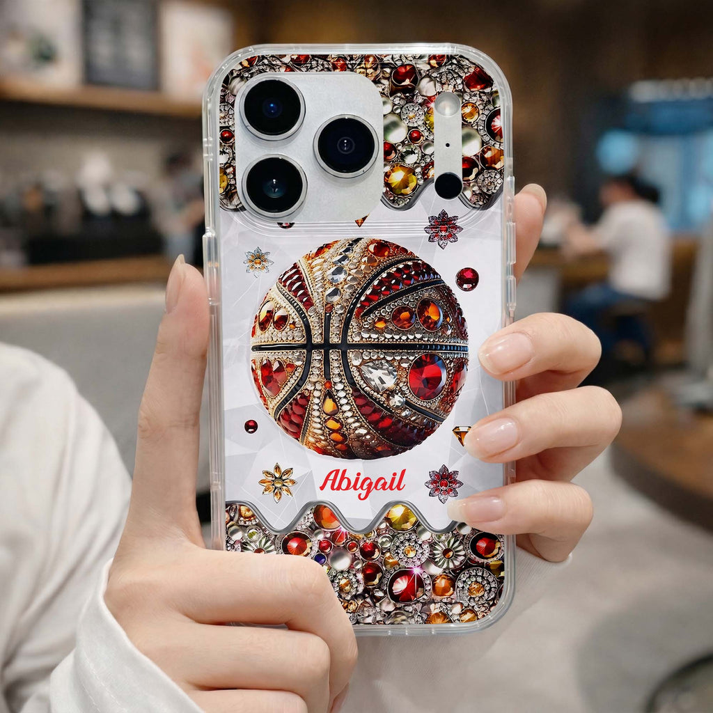 Personalized Clear Basketball Phone Case Custom Name Gift Clear Phone Case GradoCreations