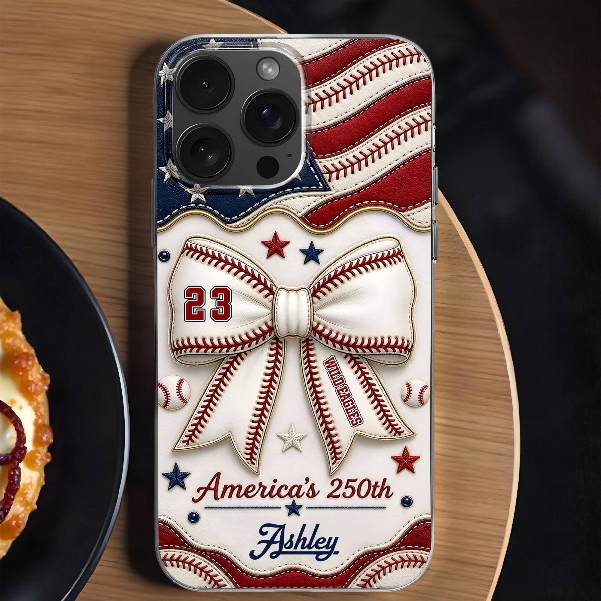 Personalized Clear Phone Case Custom Name 4th of July Gift Clear Phone Case GradoCreations