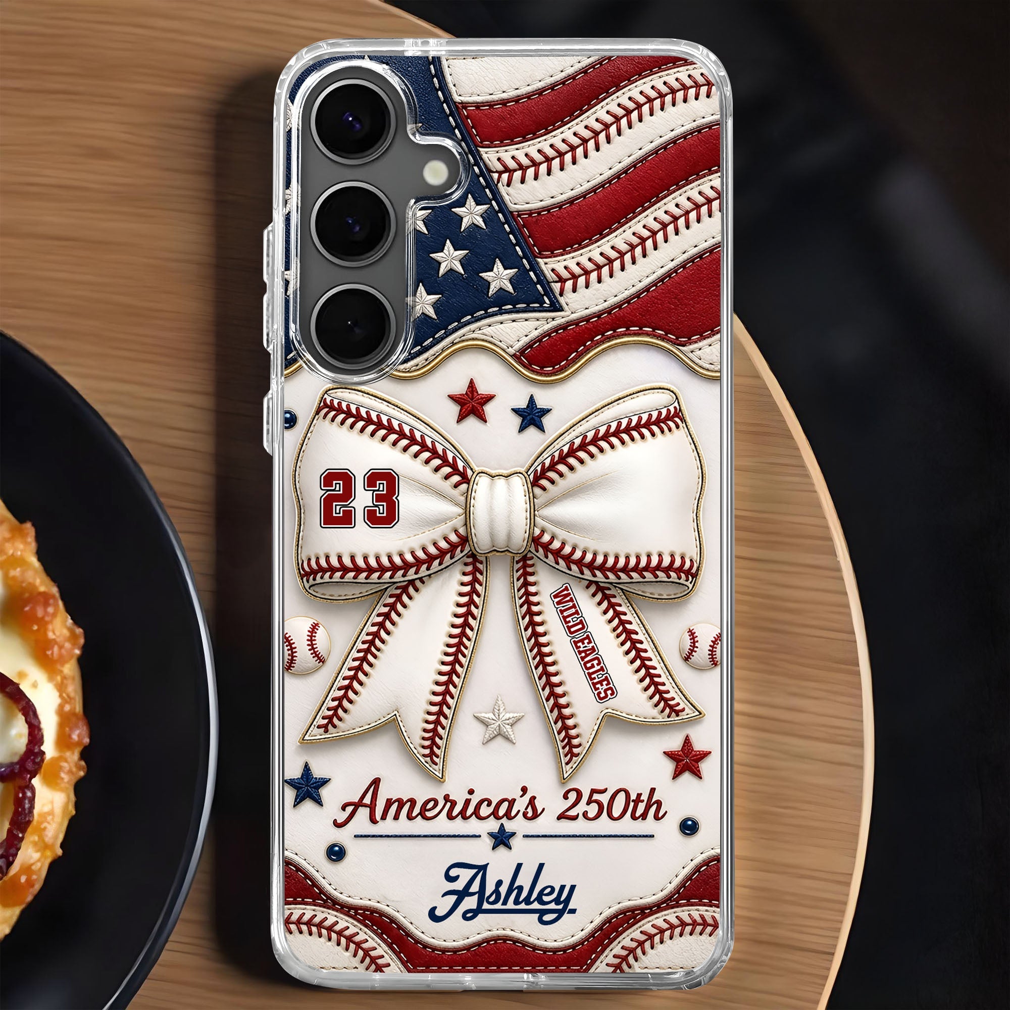 Personalized Clear Phone Case Custom Name 4th of July Gift Clear Phone Case GradoCreations