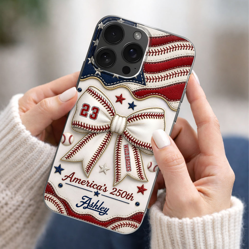 Personalized Clear Phone Case Custom Name 4th of July Gift Clear Phone Case GradoCreations