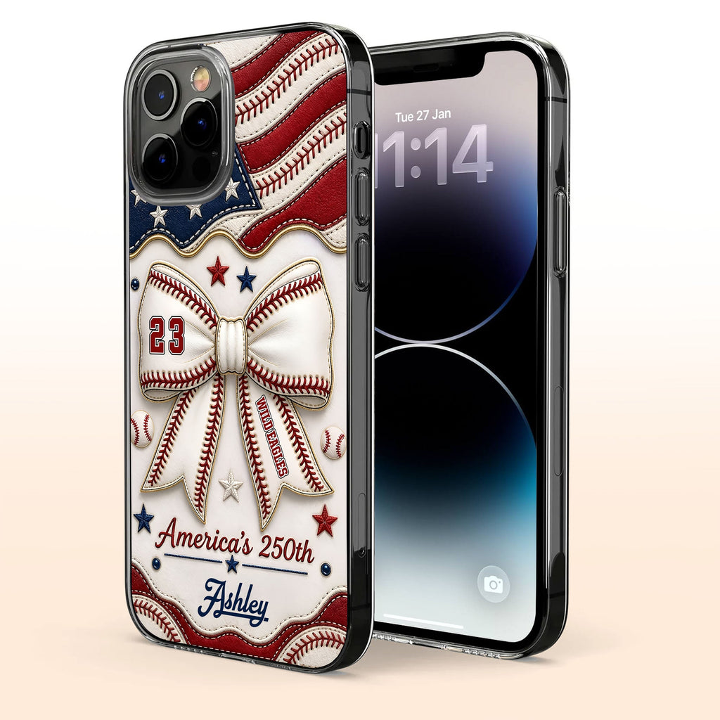 Personalized Clear Phone Case Custom Name 4th of July Gift Clear Phone Case GradoCreations