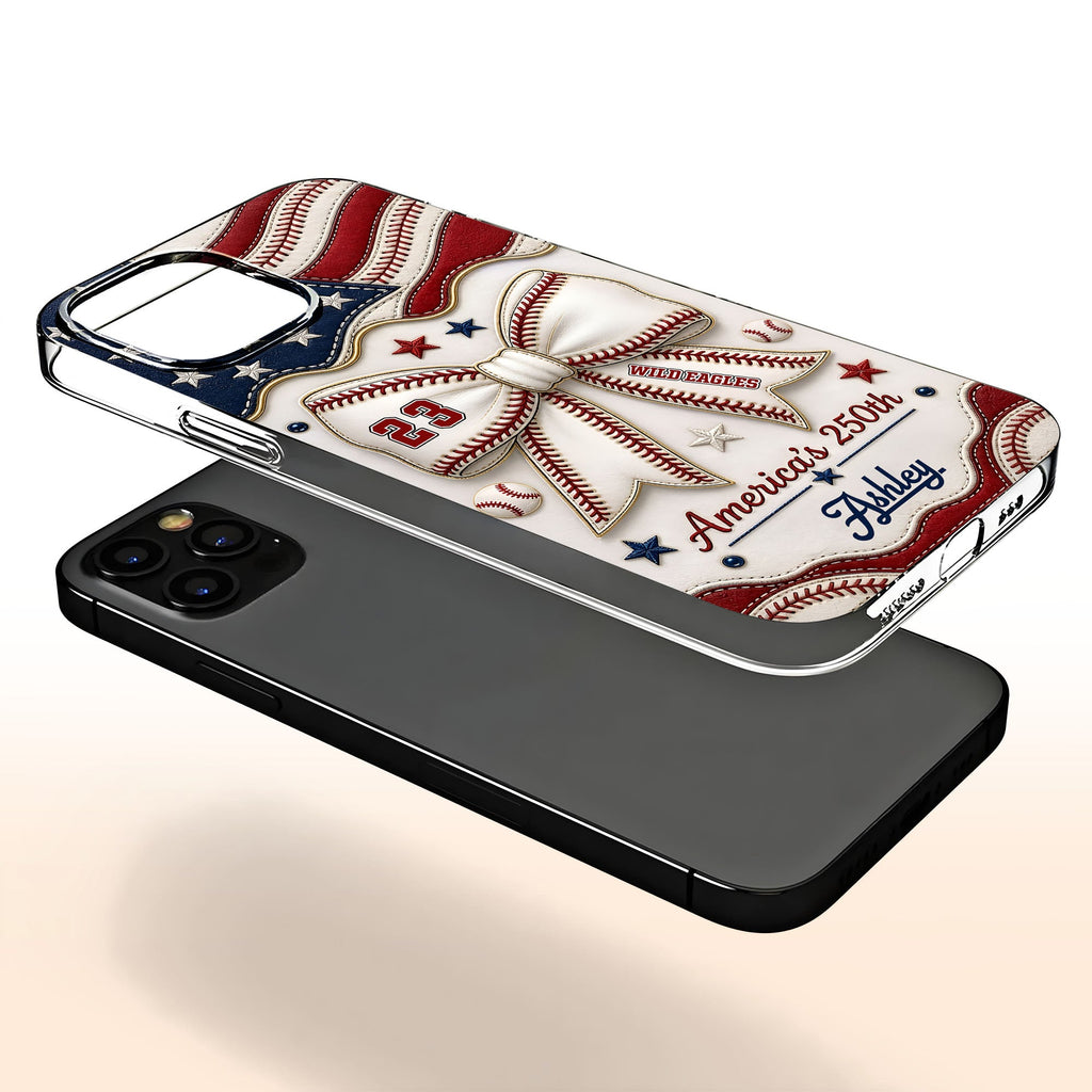 Personalized Clear Phone Case Custom Name 4th of July Gift Clear Phone Case GradoCreations