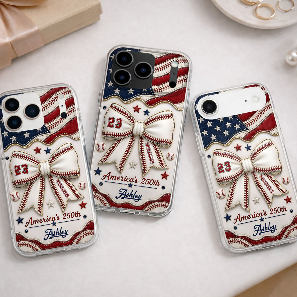 Personalized Clear Phone Case Custom Name 4th of July Gift Clear Phone Case GradoCreations
