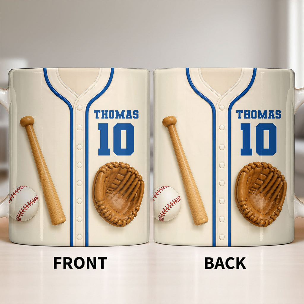 Personalized Edge-to-Edge Baseball Mug Custom Name Gift for Dad Edge-to-edge Mug GradoCreations