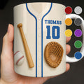 Personalized Edge-to-Edge Baseball Mug Custom Name Gift for Dad Edge-to-edge Mug GradoCreations