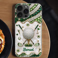 Personalized Clear Phone Case for Golf Lovers Custom Name Gift Clear Phone Case GradoCreations