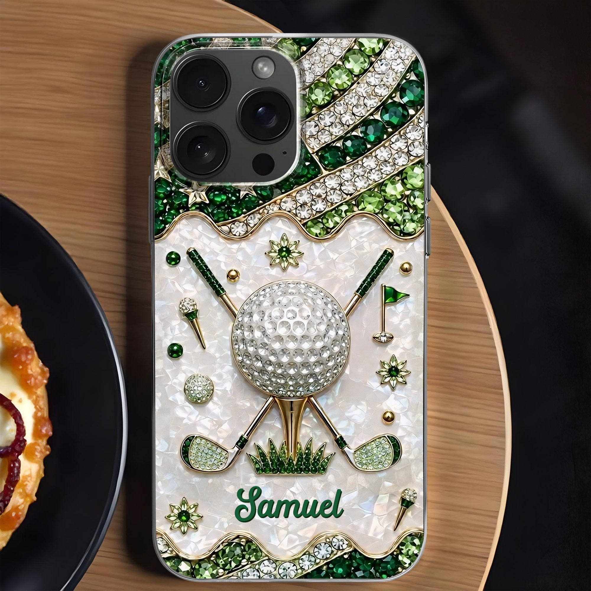 Personalized Clear Phone Case for Golf Lovers Custom Name Gift Clear Phone Case GradoCreations