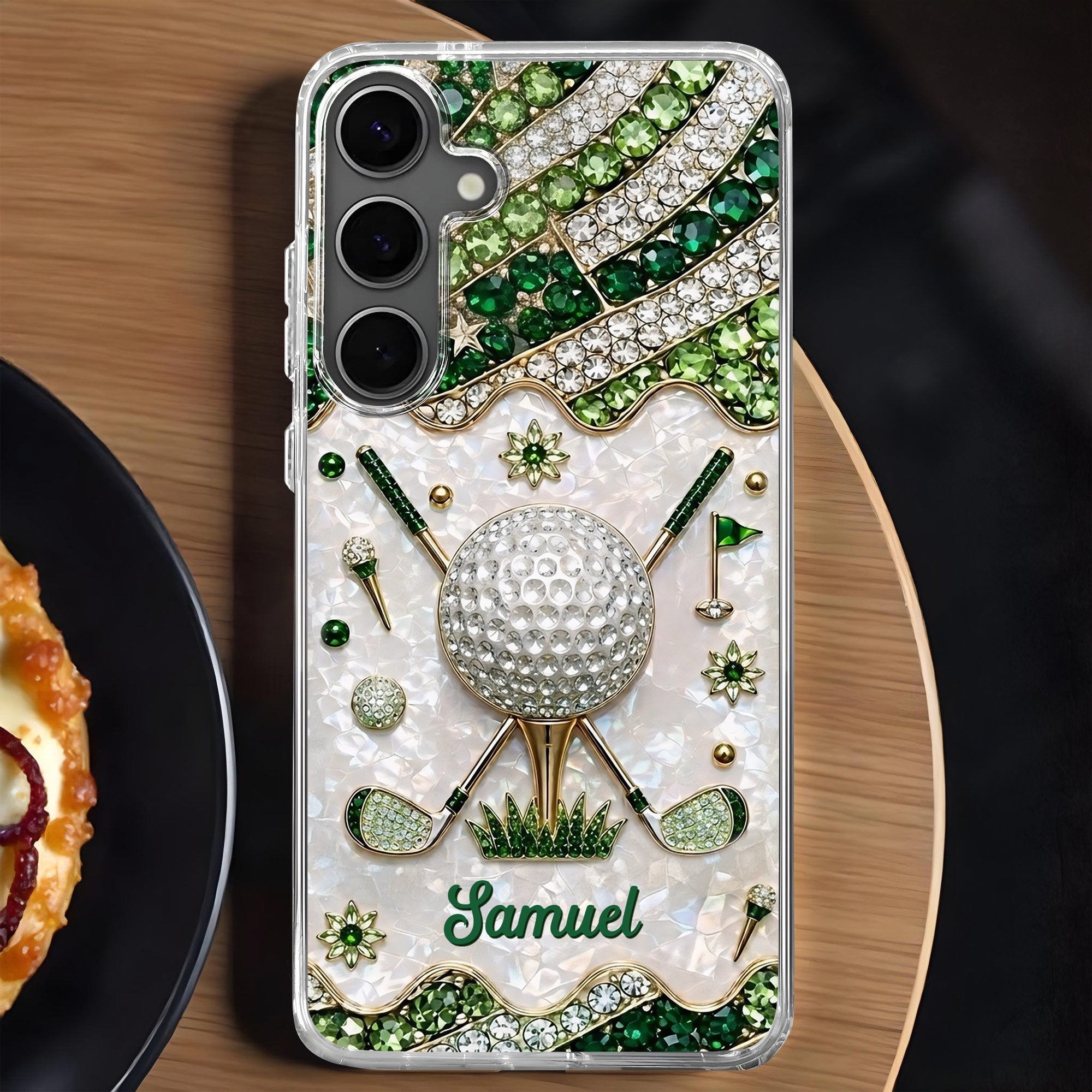 Personalized Clear Phone Case for Golf Lovers Custom Name Gift Clear Phone Case GradoCreations