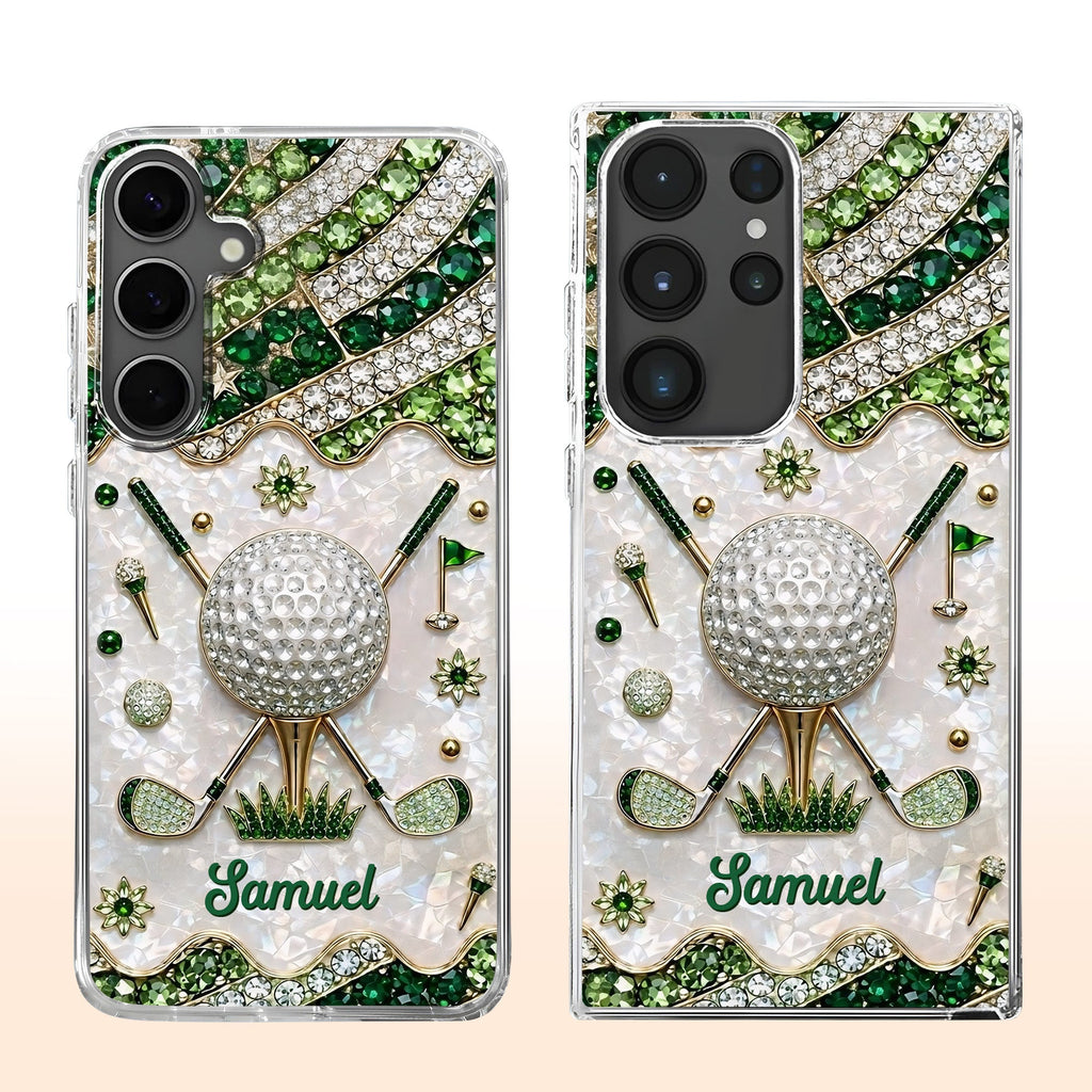 Personalized Clear Phone Case for Golf Lovers Custom Name Gift Clear Phone Case GradoCreations