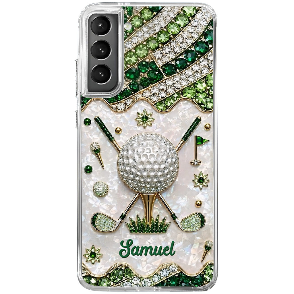 Personalized Clear Phone Case for Golf Lovers Custom Name Gift Clear Phone Case GradoCreations