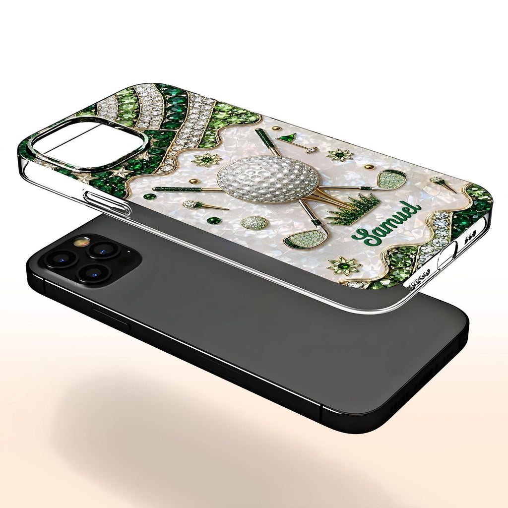 Personalized Clear Phone Case for Golf Lovers Custom Name Gift Clear Phone Case GradoCreations