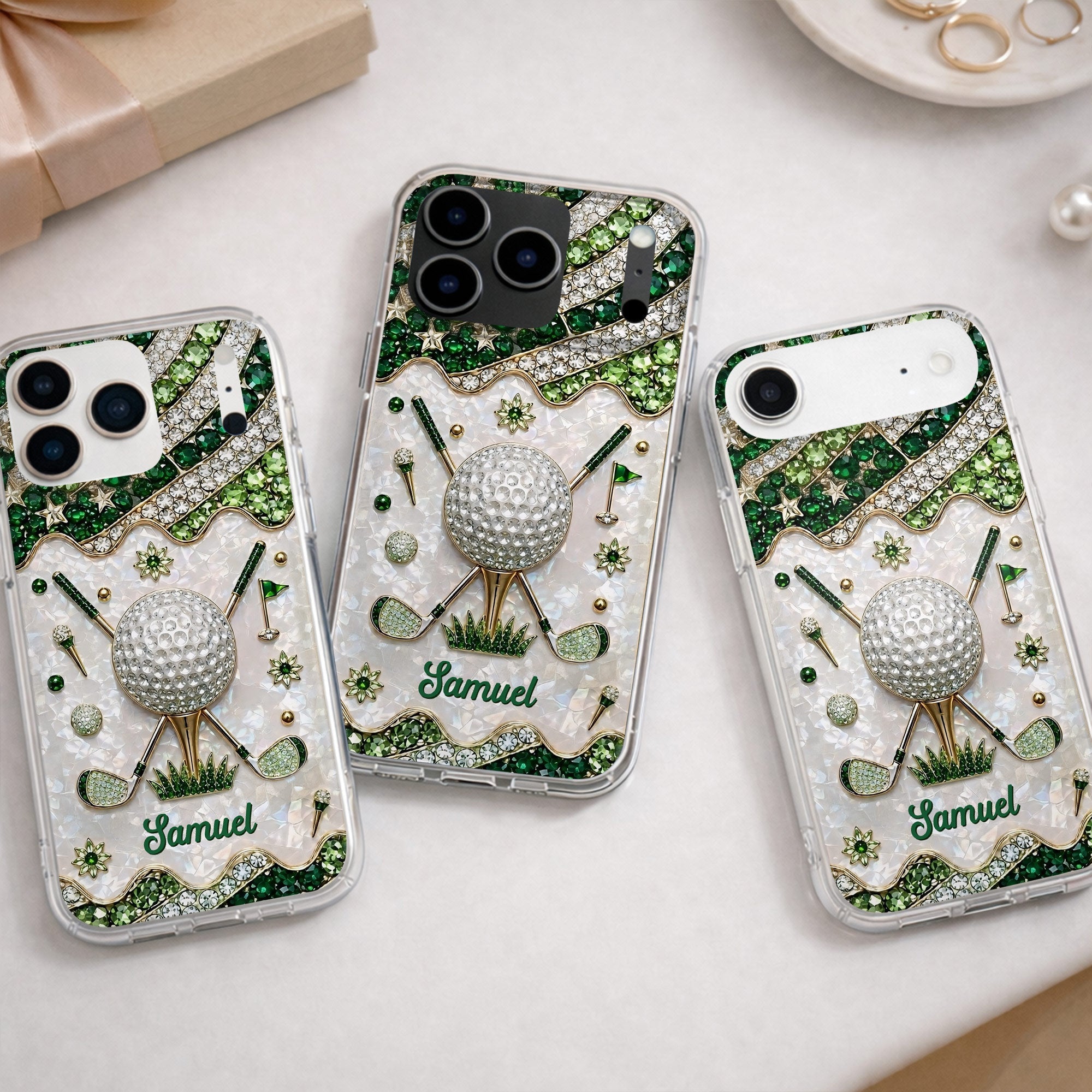 Personalized Clear Phone Case for Golf Lovers Custom Name Gift Clear Phone Case GradoCreations