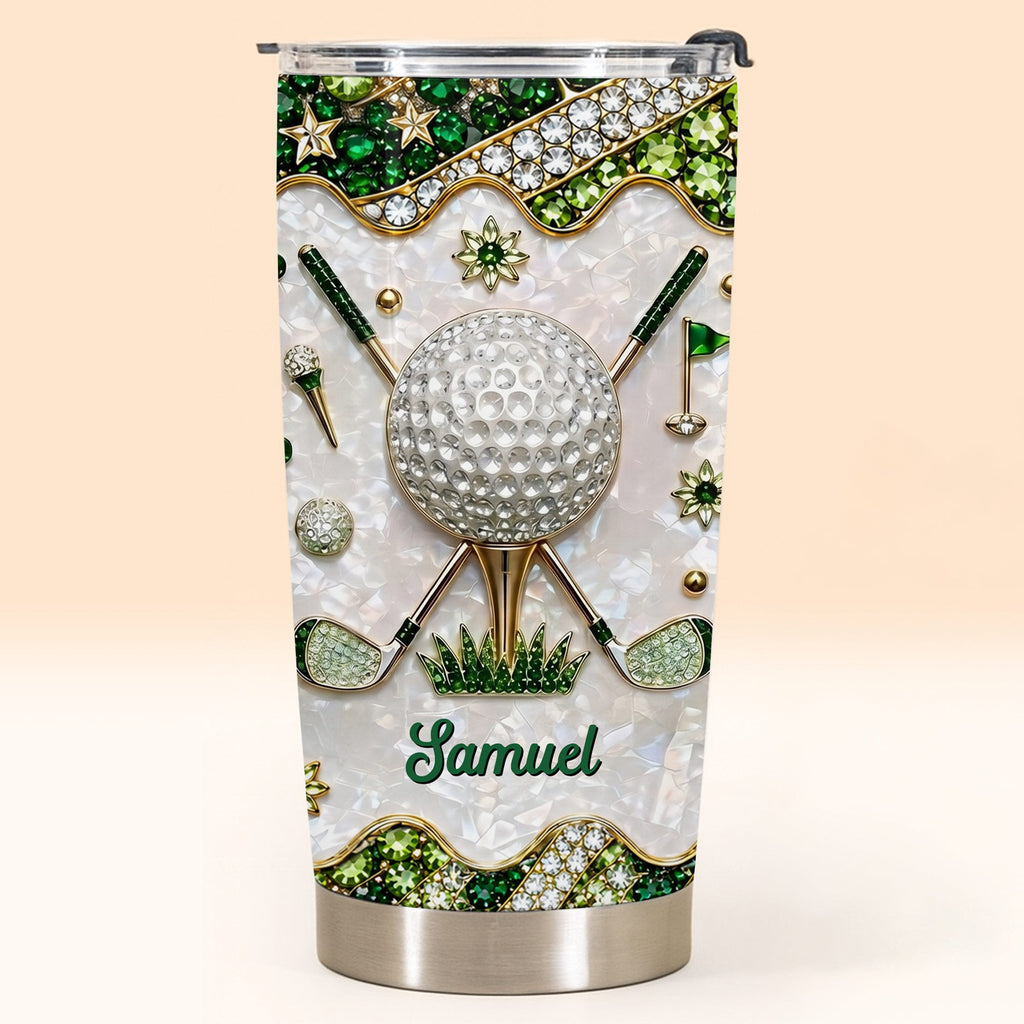 Personalized Stainless Steel Tumbler for Golf Lovers Custom Name 20oz Gift 20oz Tumbler GradoCreations