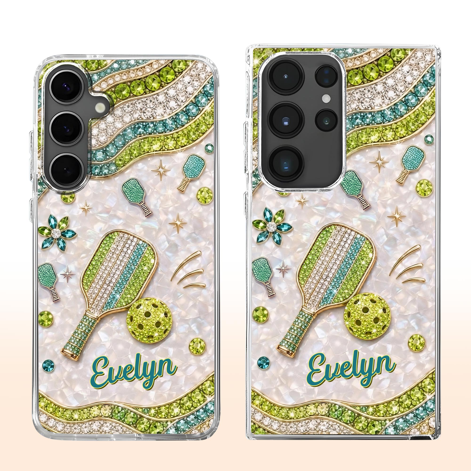 Personalized Clear Phone Case for Pickleball Lovers - Custom Name Gift Clear Phone Case GradoCreations