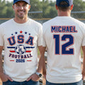 Personalized Soccer Ball Custom Jersey T-Shirt Gift for Him T-Shirt Font and Back GradoCreations
