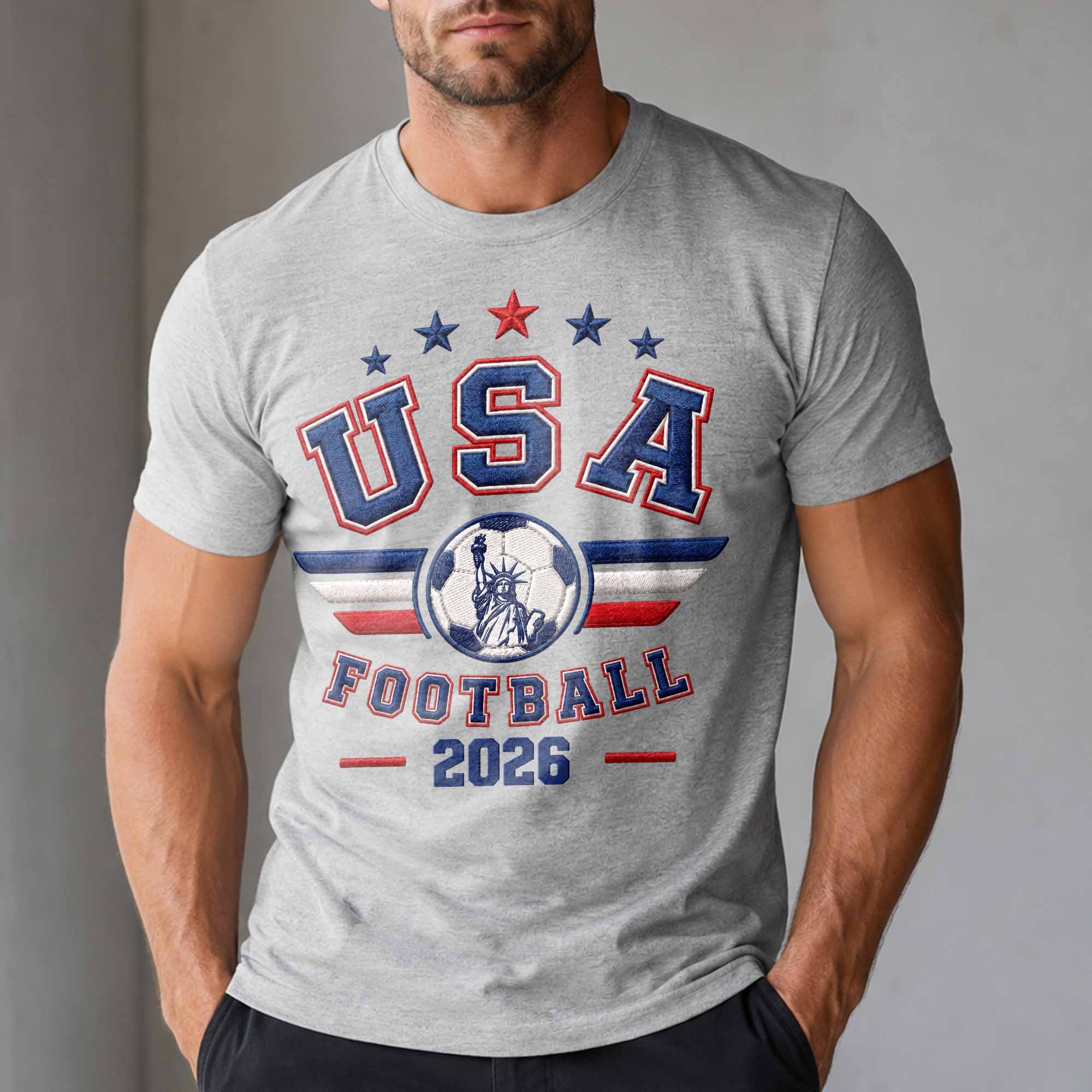 Personalized Soccer Ball Custom Jersey T-Shirt Gift for Him T-Shirt Font and Back GradoCreations