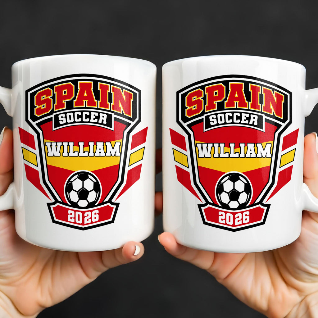 Personalized Argentina Soccer Coffee Mug Custom Name Gift for Dad Edge-to-edge Mug GradoCreations