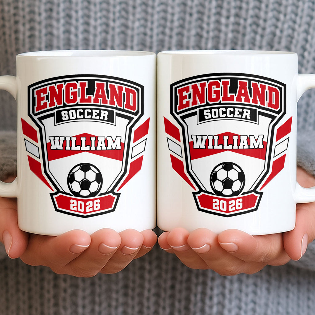 Personalized Argentina Soccer Coffee Mug Custom Name Gift for Dad Edge-to-edge Mug GradoCreations